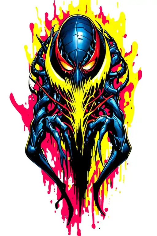 color symbiote wrap my arm tattoo design idea