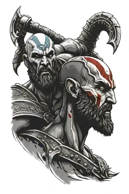 God of war scene tattoo design idea