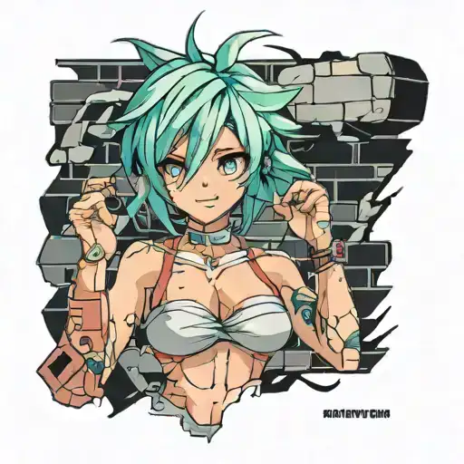 bricks tattoo design idea