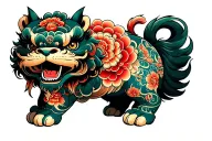 foo dog tattoo design idea
