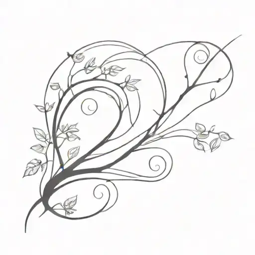 smokey path winding tattoo design idea