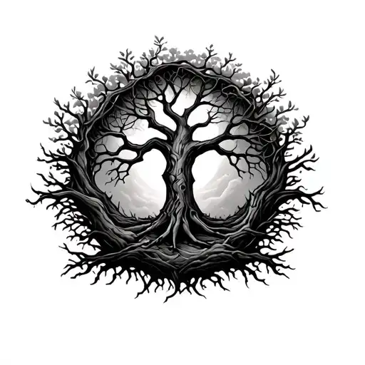 Dead Tree Of Life tattoo design idea