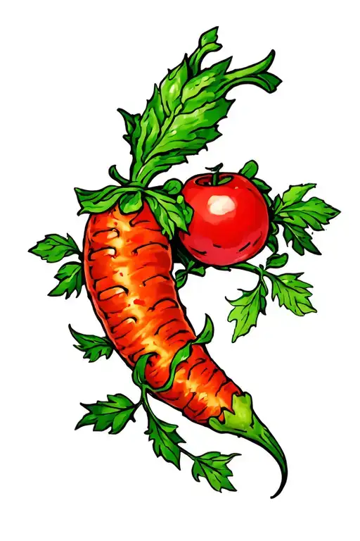 italian cornicello tattoo design idea