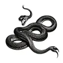 snake skeleton tattoo design idea