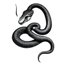 snake skeleton tattoo design idea