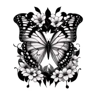 bring me the horizon butterfly resting tattoo design idea