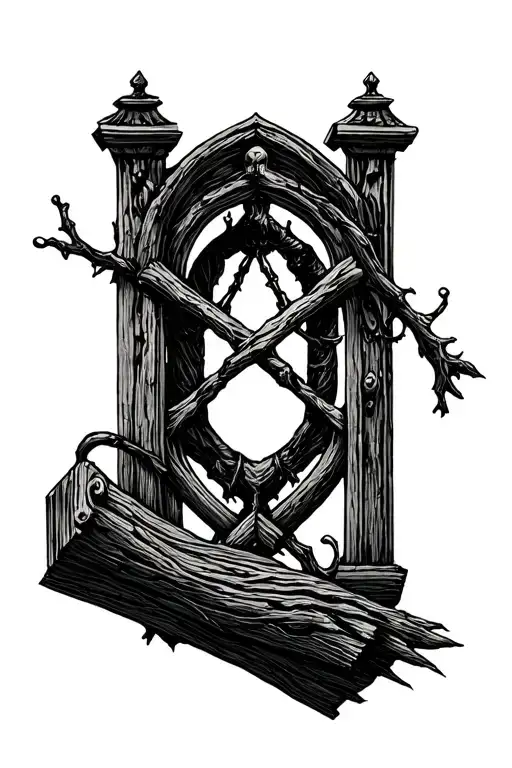 gallows tattoo design idea