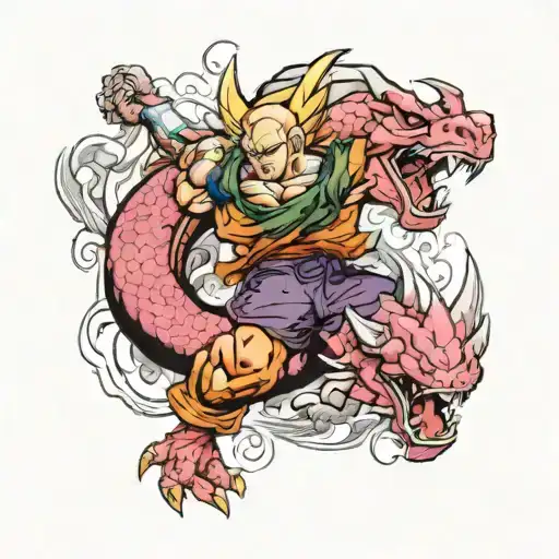 dragon ball z tattoo design idea