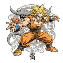 dragon ball z tattoo design idea