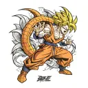 dragon ball z tattoo design idea
