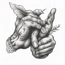 pinky promise you and I tattoo design idea