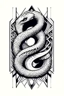 serpent tattoo design idea