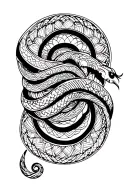 serpent tattoo design idea