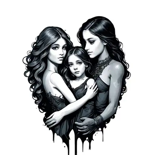 Broken Family tattoo design idea