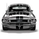 ford mustang tattoo design idea