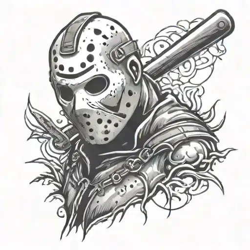 jason voorhees Friday 13 tattoo design idea