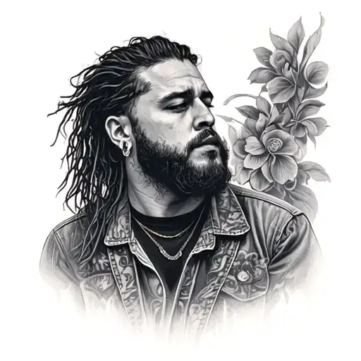 Post Malone tattoo design idea