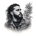 Post Malone tattoo design idea