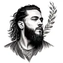 Post Malone tattoo design idea