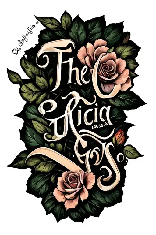 "Alicia C Gross 1996" cursive font The letters tattoo design idea