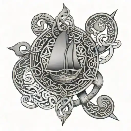 maritime Scotland Celtic tattoo design idea