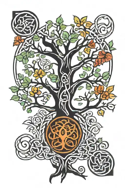 celtic tree of life tattoo design idea