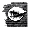 brick wall tattoo design idea