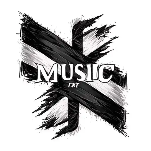 "Music " the dominican flag  tattoo design idea
