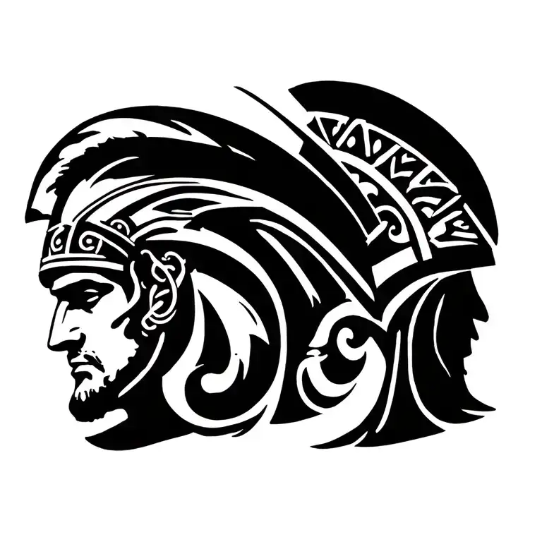 Roman Centurion tattoo design idea