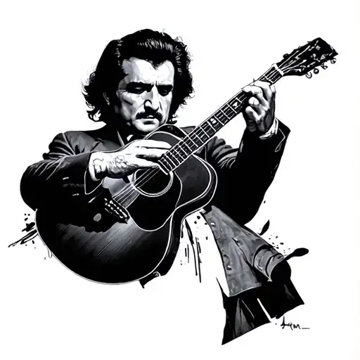 Johnny Cash tattoo design idea