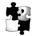 semicolon with top half as a puzzle piece and bottom half normal coma tattoo design idea
