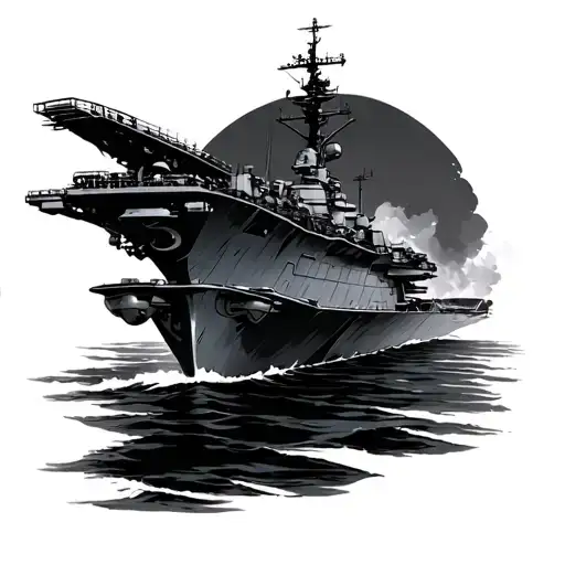 Aircraft Carrier tattoo design idea