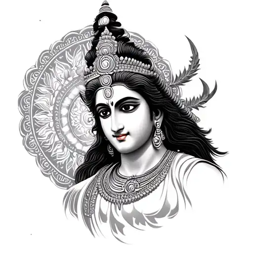 lord Vishnu tattoo design idea