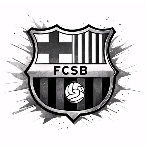 Leon tattoo with FC Barcelona and Messi shield tattoo design idea