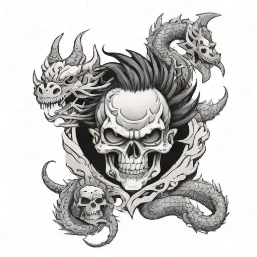 3,062+ Skull Dragon Tattoo Ideas in 2026 - BlackInk AI