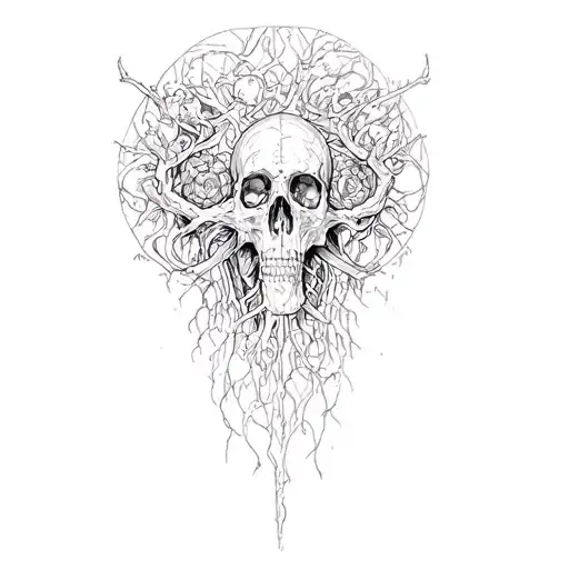 The meaning of life, the birth of death, cycle, soul, purpose tattoo design idea