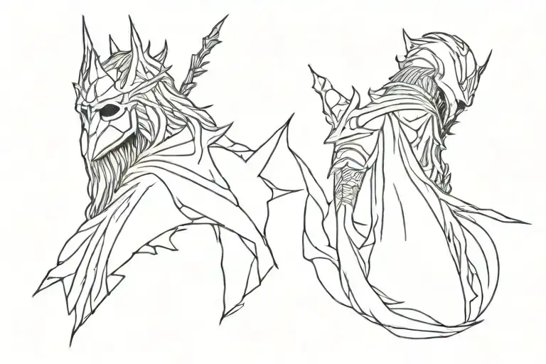 witch king angmar tattoo design idea