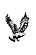 eagle flying tattoo design idea