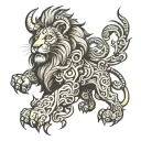 lion tattoo viking  design tattoo design idea