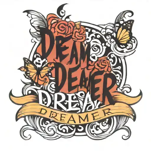 text '' Dreamer Doer tattoo design idea