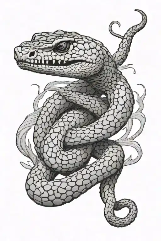 rattlesnake tattoo design idea