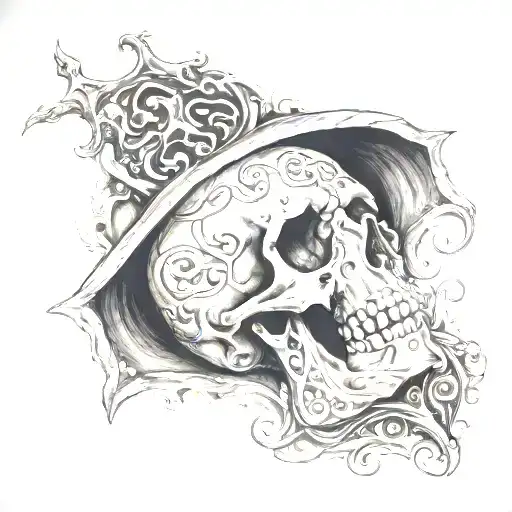 holy death tattoo design idea