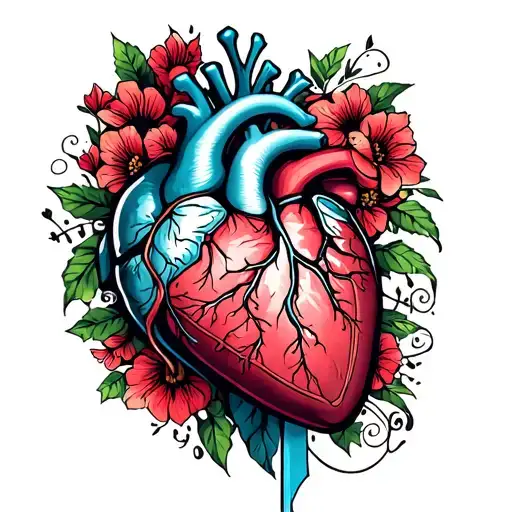 "Candis" Heart beats tattoo design idea