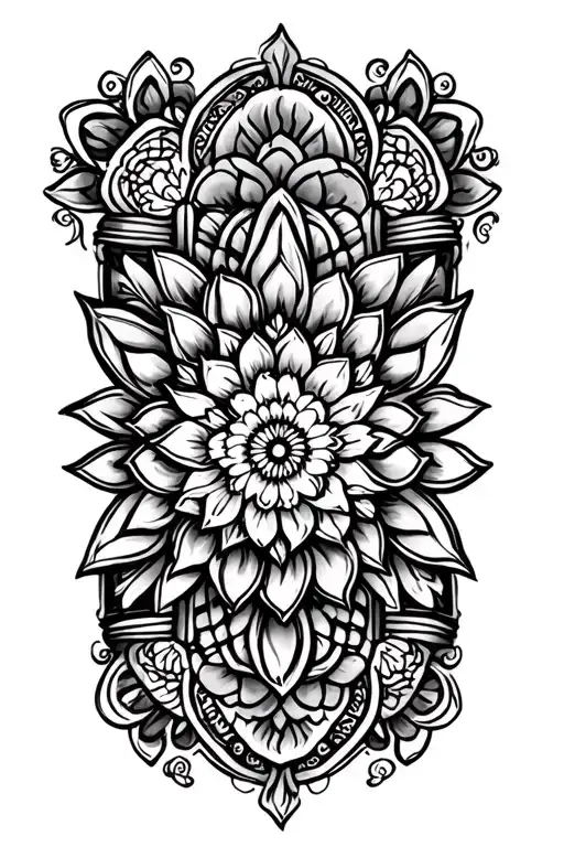 Mandala garter thigh tattoo design tattoo design idea