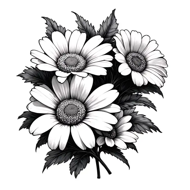 Daisy And Sweet Pea tattoo design idea