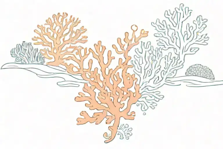 Coral reef band tattoo design idea