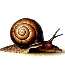 earthy grounded snail slow pace tattoo design idea