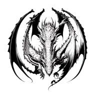 Dragons with Necromancer tattoo design idea