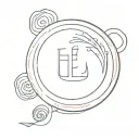 bowl soup letters F E L R A N C O R tattoo design idea