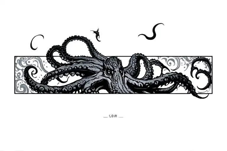 feminist kraken attacking tattoo design idea